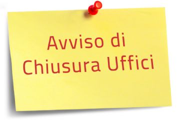Chiusura Uffici Servizi Sociali e Pubblica Istruzione